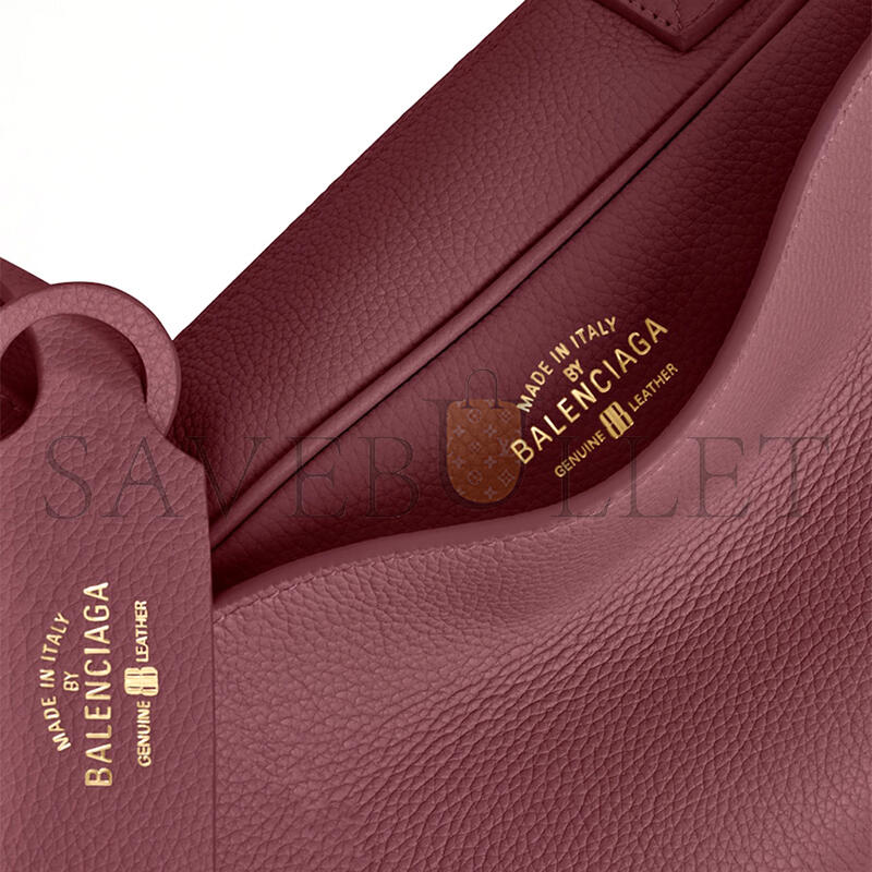 BALENCIAGA SMALL LEATHER CARRIE BOWLING TOP-HANDLE BAG 8329202 (31*12*12cm)